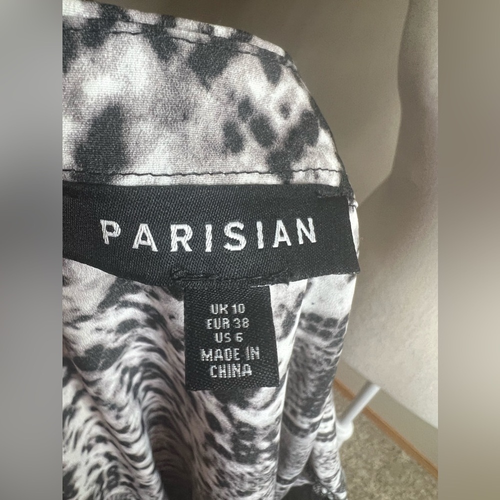 Parisian Size 6 Button Front Snake Print Dress - image 4